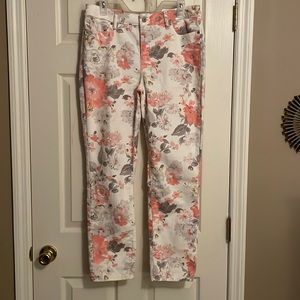 Floral patterned jeans